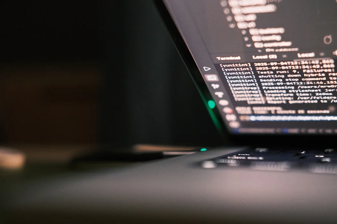 A modern computer screen displaying web design work, showcasing creative visuals in a workspace.